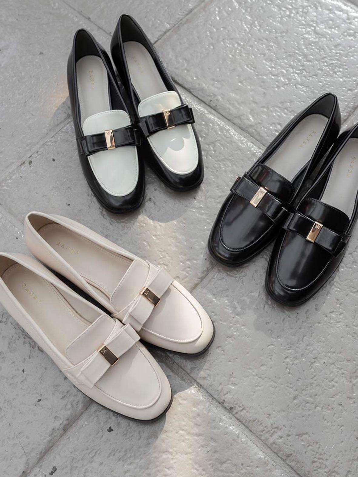 ランダ RANDA【晴雨兼用 クラシックリボンローファー】–ショップ