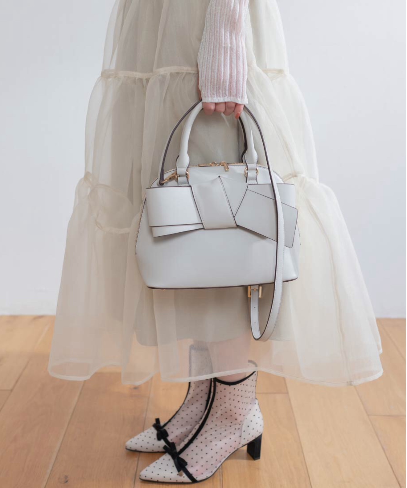 RANDA リボンブガッティバッグ アイボリー ivory リボンブガッティバッグRANDA公式サイト