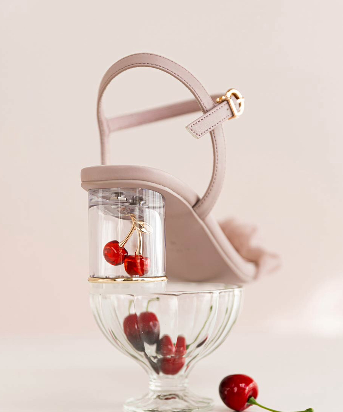 RANDA【Cherry Collection】チェリーヒールストラップサンダル Cherry Collection】チェリーヒールストラップサンダルRANDA公式