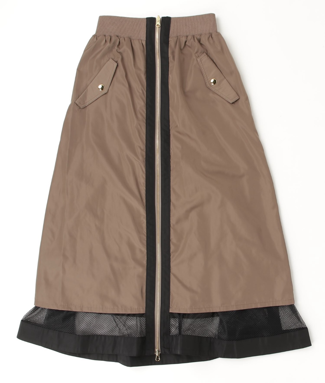 【新品 未使用】リズレー RISLEY ストライプ ロングスカート ブラック 春 リズレイ RISLEY risley 2wayZIP ロングスカート | Sister by