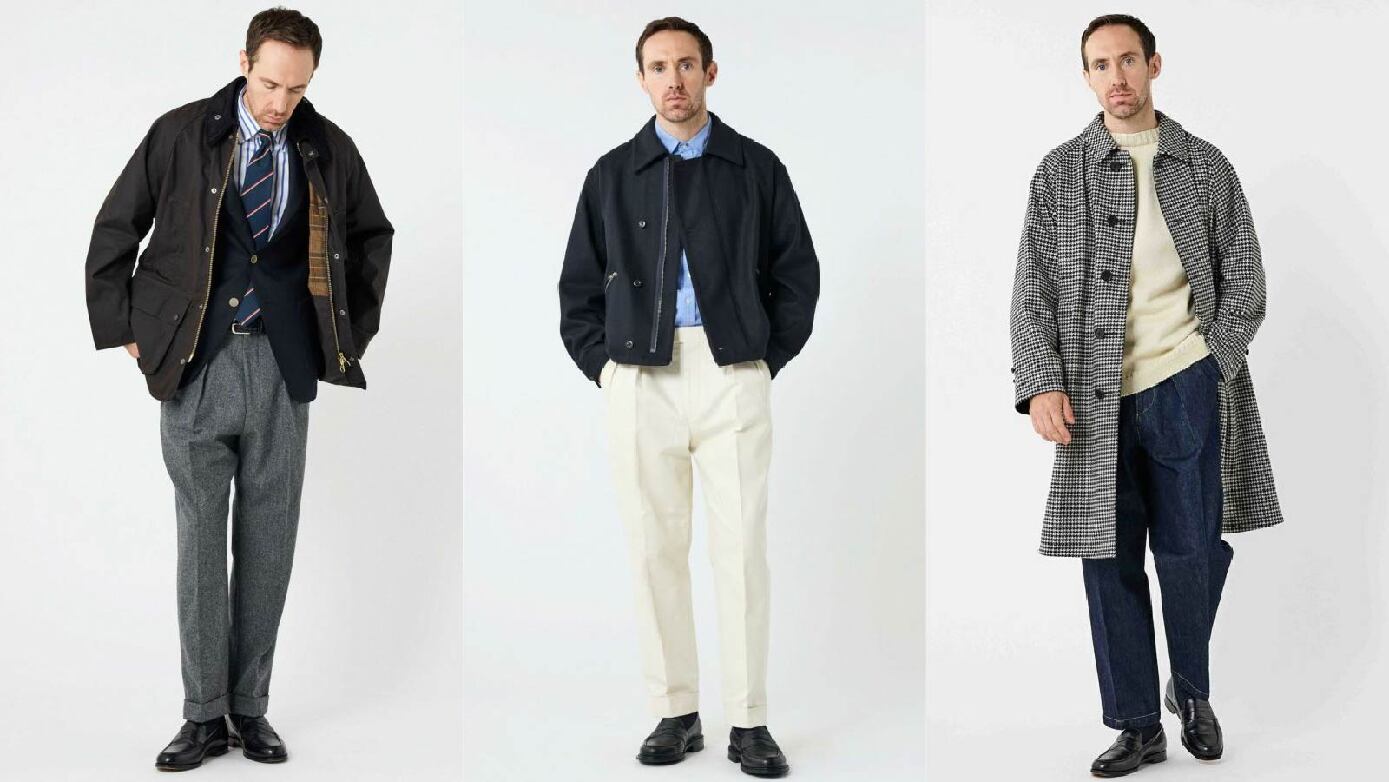 最終価格！BRITISH MADEオフィサーパンツ　オフホワイト オフィサーパンツ/ポーツマス(ベルトループ付き)(コットン)(MEN